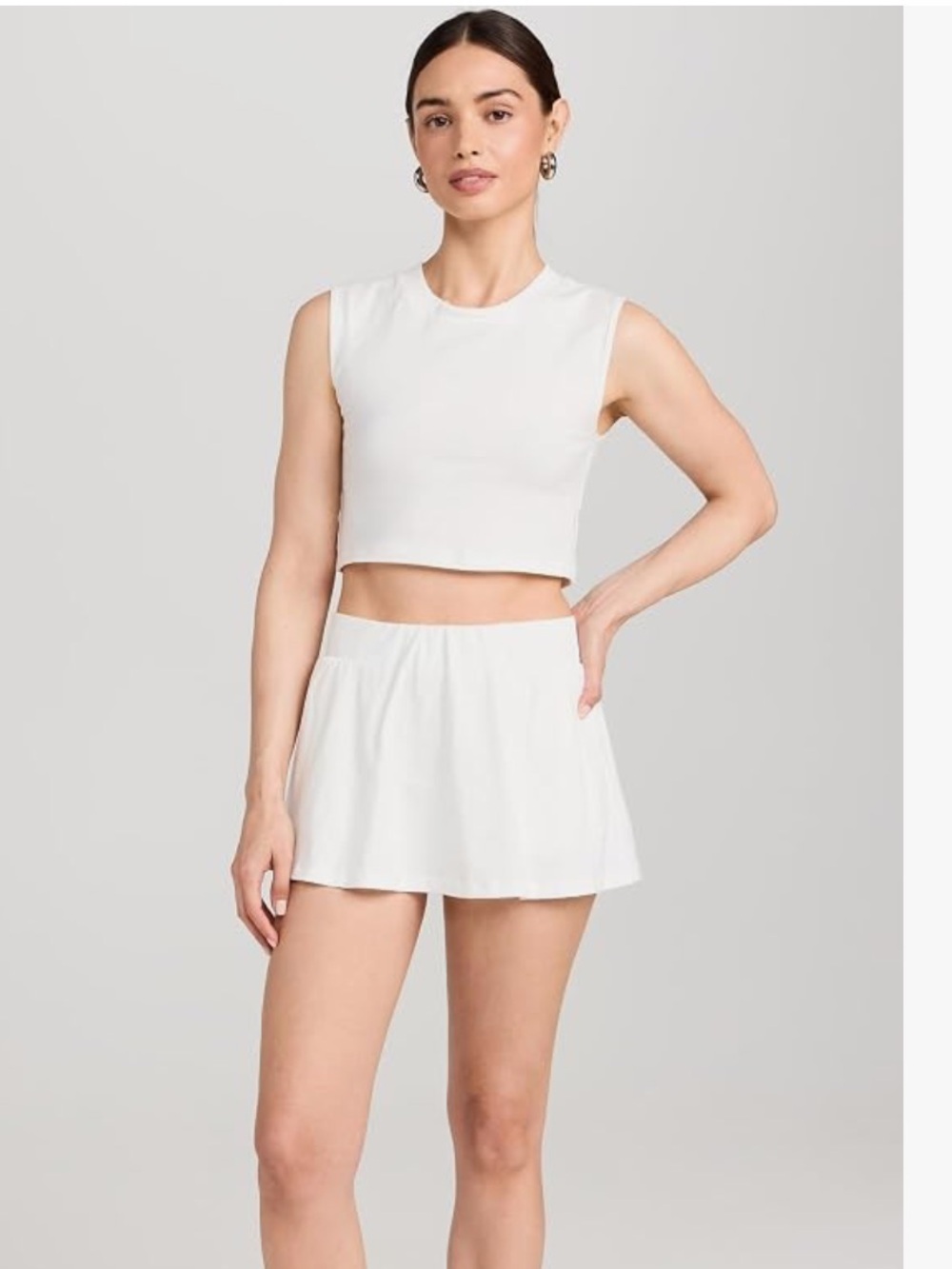 Free People movement Women's Hot Shot cropped tank top sz small white